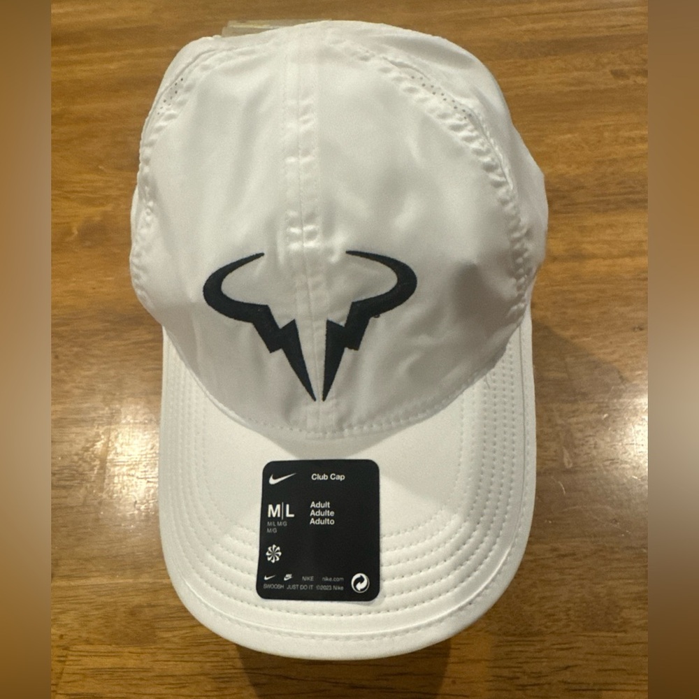Nike Dri Fit Rafa Adjustable Tennis Club Cap Hat M/L Unisex FB5600 100 New Tags